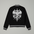 Rubail Classic Wool Varsity Bomber Jacket | Dragon Crest Embroidery | Premium Heritage Outerwear
