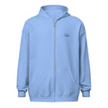 Rubail Carolina Blue and Grey Zip-Up Hoodies | Unisex Heavy Blend Fleece Sweatshirt