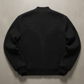 Rubail 'Ascension' Black Bomber Jacket | Angel Back Embroidery | Premium UK Statement Streetwear